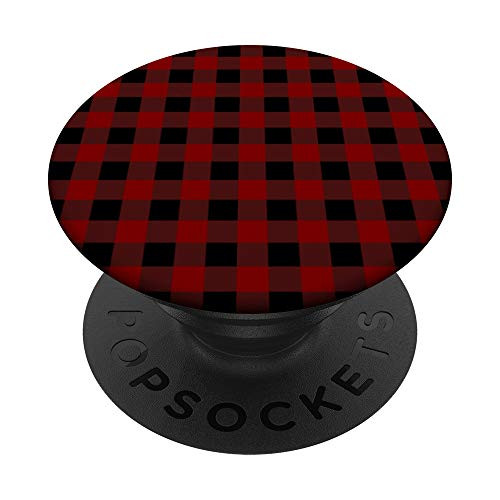 Buffalo Plaid Check Tartan Pattern Lumberjack Flannel PopSockets Grip and Stand for Phones and Tablets