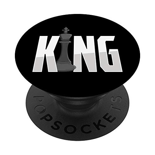 King Chess Checkmate Board Game Tactic Player Thinking Gift PopSockets PopGrip: Swappable Grip for Phones  and  Tablets