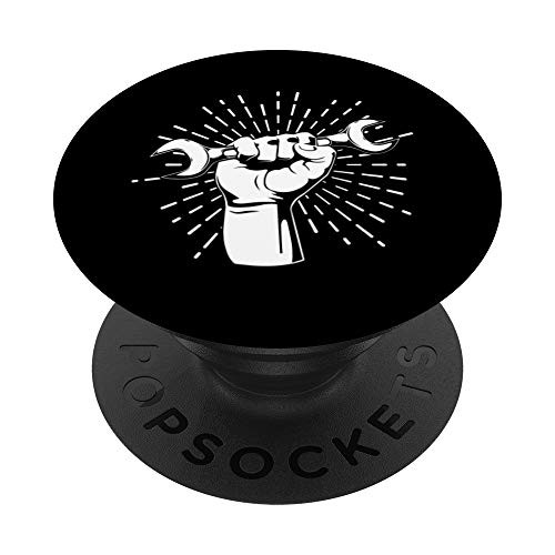 Auto Mechanic Wrench Workshop Car Garage Vehicle Worker Gift PopSockets PopGrip: Swappable Grip for Phones  and  Tablets