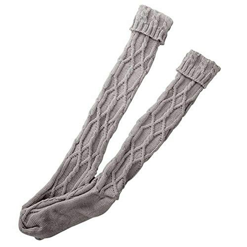 DaMohony Womens Socks Winter Cable Knit Over Knee Long Boot Thigh-High Warm Socks Leggings DaMohony Womens Socks Winter Cable Knit Over Knee Long Boot Thigh-High Warm Socks Leggings