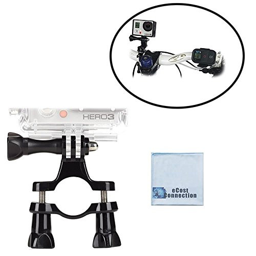 Handlebar and Seatpost Mount for Bikes. Use with GoPro HERO1, HERO2, HERO3, HERO3plus, HERO4, HERO4 Session, HERO5, Hero 6, Fusion and eCostConnection Microfiber Cloth Handlebar and Seatpost Mount for Bikes. Use with GoPro HERO1, HERO2, HERO3, HERO3plus, HERO4, HERO4 Session, HERO5, Hero 6, Fusion and eCostConnection Microfiber Cloth