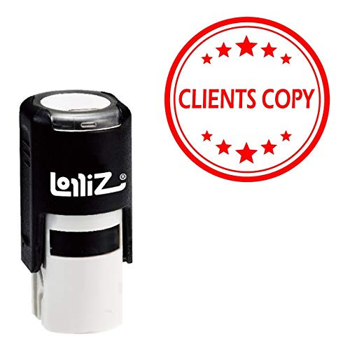 Clients Copy Circular with Stars Self-Inking Rubber Stamp