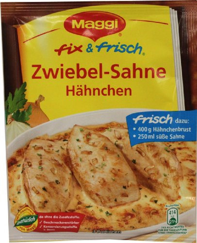 Maggi Fix für Zwiebel-Sahne-Hähnchen