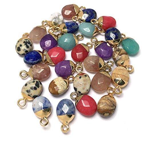 10 Pcs Natural Stone Pendants Mix Random Color Natural Semi Precious Stone Pendants Charms for Jewelry Making Jade Turquoise Agate Crystal Quartz Beads Bracelet Necklace Jewelry Findings 10 Pcs Natural Stone Pendants Mix Random Color Natural Semi Precious Stone Pendants Charms for Jewelry Making Jade Turquoise Agate Crystal Quartz Beads Bracelet Necklace Jewelry Findings