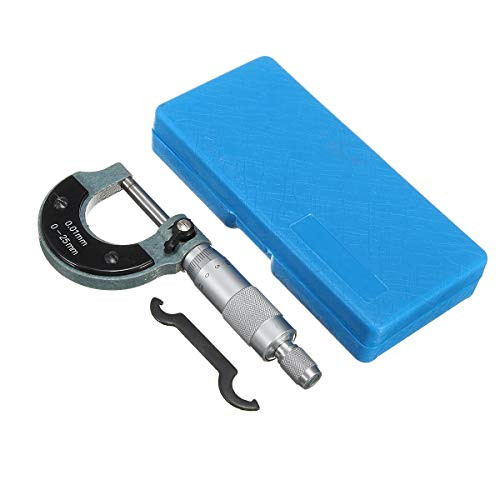 0-25mm 0.01mm Outside External Metric Gauge Micrometer Machinist Measuring with Box DIY Measuring Tool