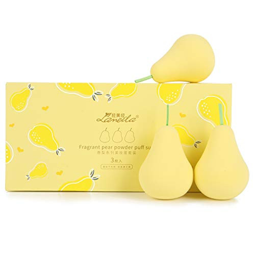3 Pcs Makeup Sponge Set Blender Beauty Foundation Blending Sponge, Flawless for Liquid, Cream, and Powder, Multi-colored Makeup Sponges(Yellow)