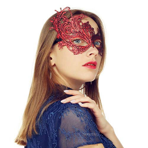 Masquerade Mask for Women Luxury Venetian Mask Women's Lace Eye Mask For Masquerade Party Prom Ball Bar Costume Festival Carnival Mardi Gras (Phoenix Red) Masquerade Mask for Women Luxury Venetian Mask Women's Lace Eye Mask For Masquerade Party Prom Ball Bar Costume Festival Carnival Mardi Gras (Phoenix Red)