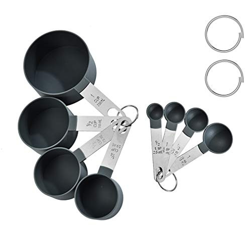 Measuring Spoons Set Measuring Cups Measuring Cups and Spoons Set Measuring Spoons for Dry and Liquid Ingredients (grey)