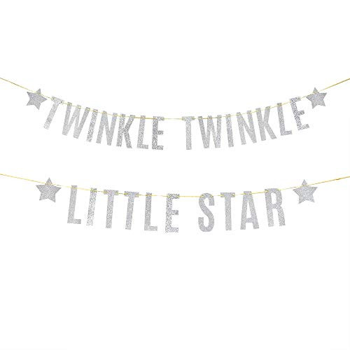 Silver Twinkle Twinkle Little Star Banner, Baby Shower, Gender Reveal, 1st Birthday Party Decorations Silver Twinkle Twinkle Little Star Banner, Baby Shower, Gender Reveal, 1st Birthday Party Decorations