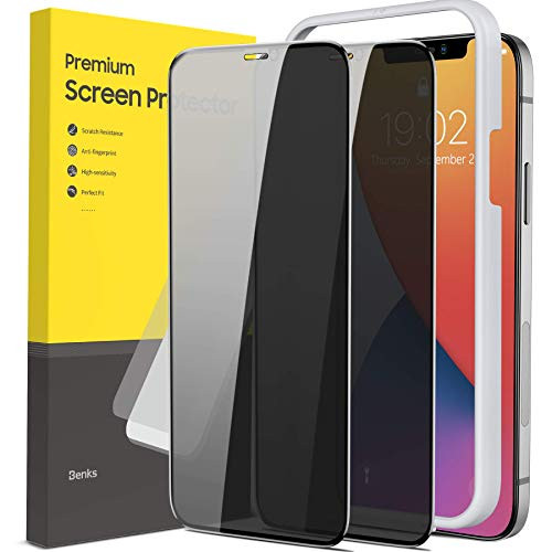 BENKS Privacy Screen Protector Compatible with iPhone 12 Pro Max 6.7 Inch Full Coverage Anti-Spy Tempered Glass Film Anti-Scratch Case Friendly Bubble Free Film, 2-Pack BENKS Privacy Screen Protector Compatible with iPhone 12 Pro Max 6.7 Inch Full Coverage Anti-Spy Tempered Glass Film Anti-Scratch Case Friendly Bubble Free Film, 2-Pack