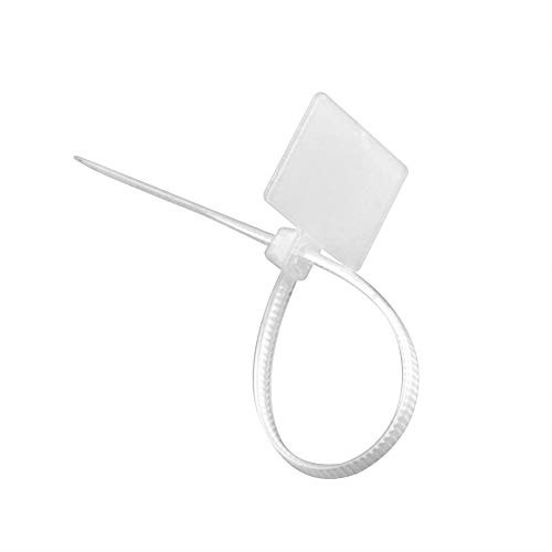 SIENOC 200Pcs Write on Wire Zip Ties Cable Mark Tags Nylon Power Label