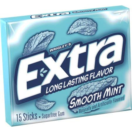 Extra Smooth Mint Sugarfree Gum, Single Pack (Pack of 6)