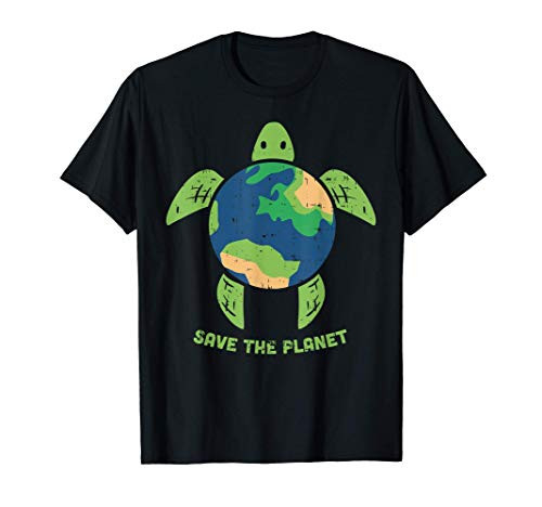 Save The Planet Earth Day Environment Turtle Recycle Ocean T-Shirt