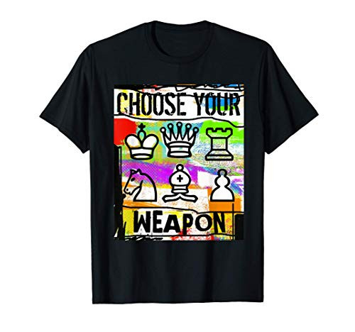 Chess Player Choose Your Weapon Modern Art Unisex Tee T-Shirt