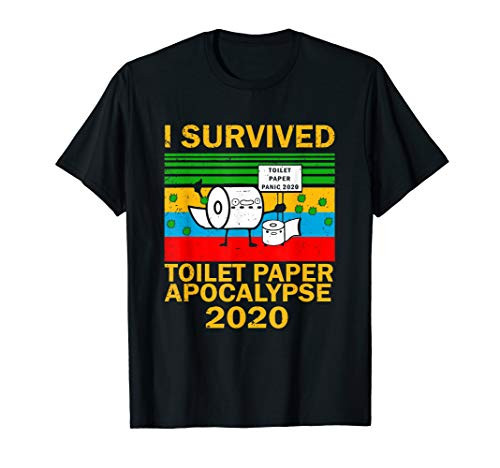 I Survived Toilet Paper Apocalypse 2020 Vintage Funny T-Shirt