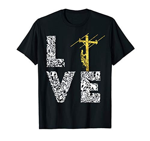 Lineman Electric Cable Powerline Technician Lineworker Shirt