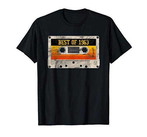 Best Of 1963 58th Birthday Gifts Cassette Tape Vintage Retro T-Shirt