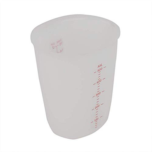 Measuring Cup , Transparent Soft Silicone Measuring Cup Visual Semi-permeable Milk Cup Tool Kitchen Measuring Cup(500ML)