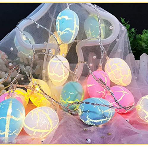 Pacoco Easter Egg Lights Battery Operated 1.5M 10 LEDs Easter Egg Shape LED Lights Lights Decor for Easter Spring Theme Party for Bedroom Holiday Party Home Indoor Outdoor