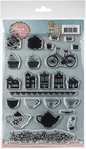 Yvonne Creations Yvonne CRE CLR Stamp FLWR, us:one size, Flowers With a Twist