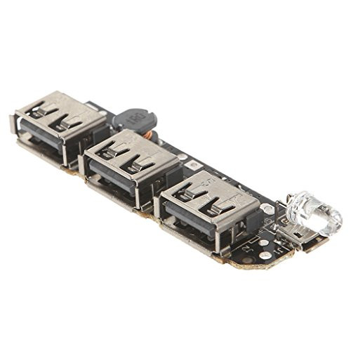 YUNAWU5V 2.1A 3 USB Power Bank Battery Charger Module Circuit Board Step Up Boost DIY