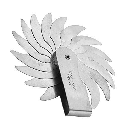 Radius Fillet Gauge Stainless Steel External Internal Concave Convex Measuring Tool(R25-50MM)