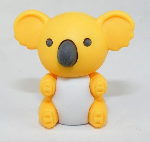 Koala Bear Japanese Eraser, Orange. 2 Pack