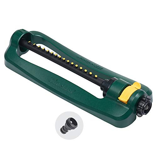 Melnor 65047-AMZ TurboTek Turbo Oscillating Sprinkler with QuickConnect Product Adapter Set, 2,800 sq. ft, Amazon Bundle