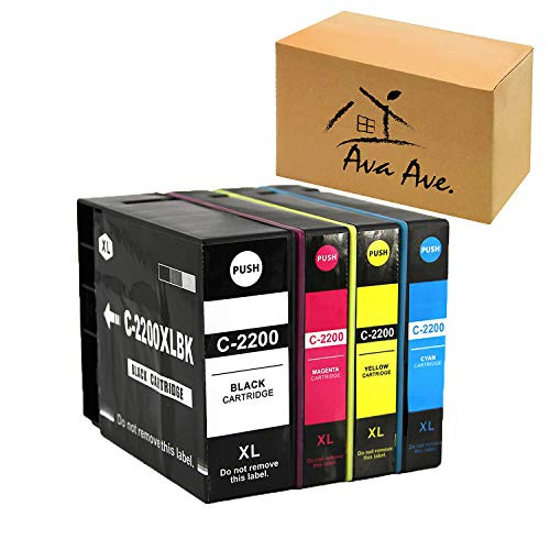 4 Pack PGI-2200XL Compatible Ink Cartridge Replacement for Canon 2200 2200XL PGI-2200, Work with Maxify MB5420 MB5120 iB4120 MB5320 MB5020 Maxify iB4020 Printer (1 Black, 1 Cyan, 1 Magenta, 1 Yellow) 4 Pack PGI-2200XL Compatible Ink Cartridge Replacement for Canon 2200 2200XL PGI-2200, Work with Maxify MB5420 MB5120 iB4120 MB5320 MB5020 Maxify iB4020 Printer (1 Black, 1 Cyan, 1 Magenta, 1 Yellow)