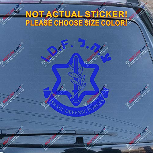 3S MOTORLINE IDF Israel Defense Forces Badge Decal Sticker Car Vinyl Pick Size Color die Cut (Blue, 6'' (15.2cm))