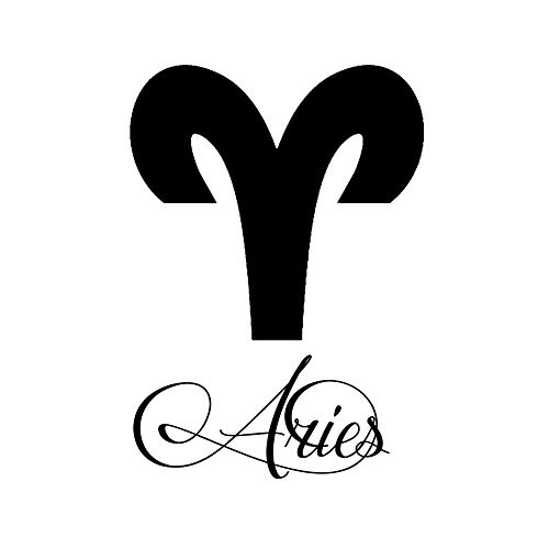 Zodiac Sign Aries Script Writing Silhouette 6 inch Vinyl Sticker Car Decal (6 inch Black) Zodiac Sign Aries Script Writing Silhouette 6 inch Vinyl Sticker Car Decal (6 inch Black)