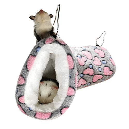 LEFTSTARER Hanging Tunnel for Small Animals, Ferret Hammock Cage Accessories Sugar Glider Toys Hamster Bedding for Chinchilla Squirrel Guinea Pig Rat Toys LEFTSTARER Hanging Tunnel for Small Animals, Ferret Hammock Cage Accessories Sugar Glider Toys Hamster Bedding for Chinchilla Squirrel Guinea Pig Rat Toys