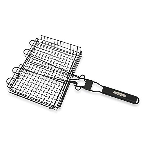 FLASHPOINT 8100-022 Detachable Handle Broiler Basket, Black