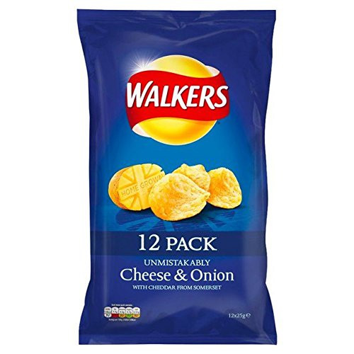 Walkers Cheese  and  Onion Crisps 12 per pack
