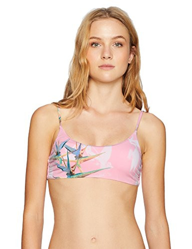 Bikini Lab Junior's Bralette Bikini Swimsuit Top, Coral, Large
