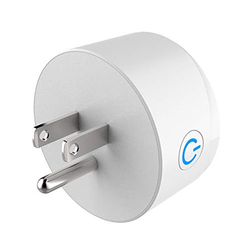 90-250V Mini US Wifi Plug,Smart Socket Switch,Outlet Wireless Remote Voice Control Smart Home Socket Switch Compatible with Alexa Google- APP Christmas Gift(2.13x1.13x1.99 In)