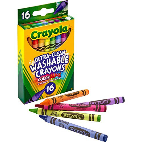 Washable Crayons, Regular, 8 Colors, 16/Box, Sold as 1 Box Washable Crayons, Regular, 8 Colors, 16/Box, Sold as 1 Box
