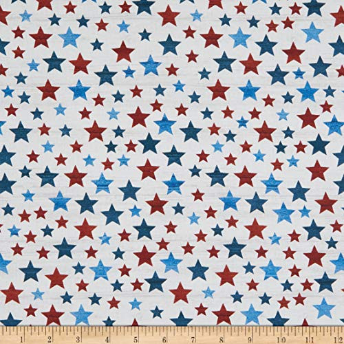 Benartex Your Vote Counts Tossed Stars Multi Fabric by the Yard