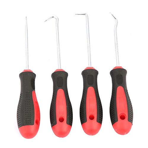 Seal Remover, 4pcs Long Car Pick and Hook Set Oil Seal Remover Tools for Seal Gasket Hoses O-Ring universal spanner Car Pick Set