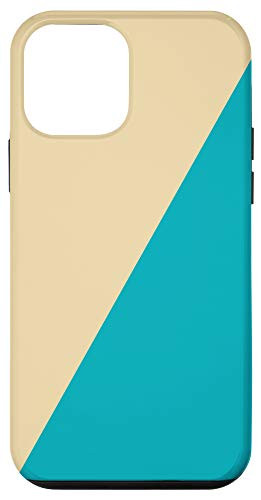 iPhone 12 mini Blue Beige Geometric Diagonal Shape Abstract Gift Case