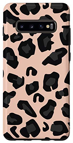 Galaxy S10plus Beige Leopard Print Black Cheetah Skin Pattern Gift Case