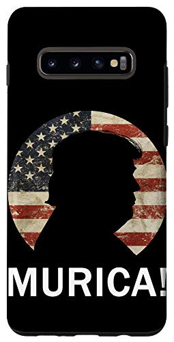 Galaxy S10plus Trump Murica Silhouette Vintage American Flag Republican Case
