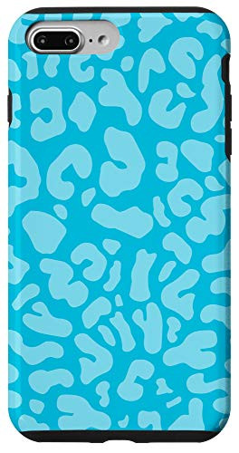 iPhone 7 Plus/8 Plus Azure Black Aqua Leopard Print Cheetah Animal Pattern Case