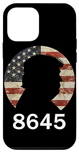 iPhone 12 mini Anti Trump 8645 Silhouette Vintage American Flag Democrat Case