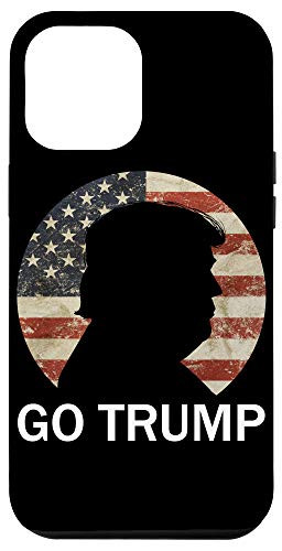 iPhone 12 Pro Max Go Trump Silhouette Vintage American Flag Republican Case