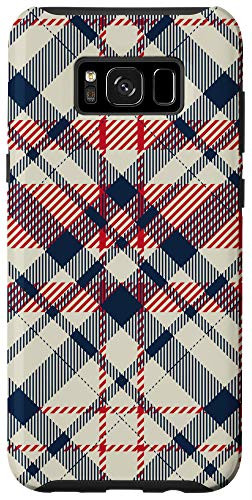 Galaxy S8plus Red, Blue  and  Beige Plaid Pattern Gingham Checkered Gift Case