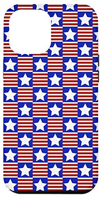 iPhone 12 Pro Max Star Pattern USA US American Flag 4th of July Patriot Gift Case