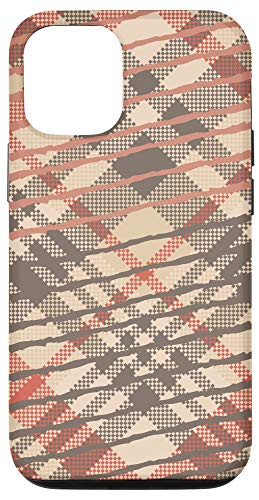 iPhone 12/12 Pro Red, Beige Plaid Pattern Gingham Checkered Gift Case