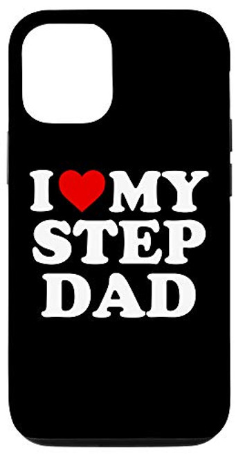 iPhone 12/12 Pro I Love My Step Dad Stepdad Bonus Dad - Red Heart Case