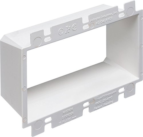 iMBAPrice BE3-1 (3-Gang) Electrical Power Outlet Box Extender, White (Made in USA) iMBAPrice BE3-1 (3-Gang) Electrical Power Outlet Box Extender, White (Made in USA)